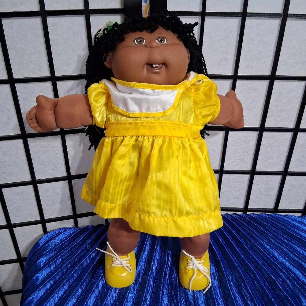 Sunny Yellow Doll with Black Hair and Accessories